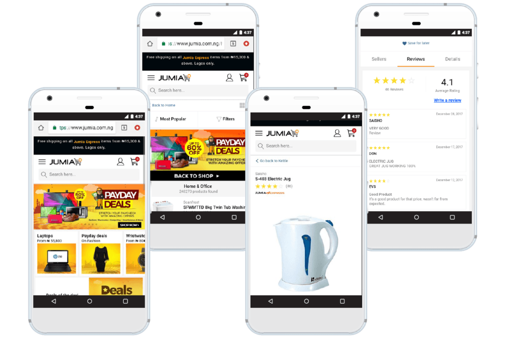 TOP PWA MARKETPLACE - jumia